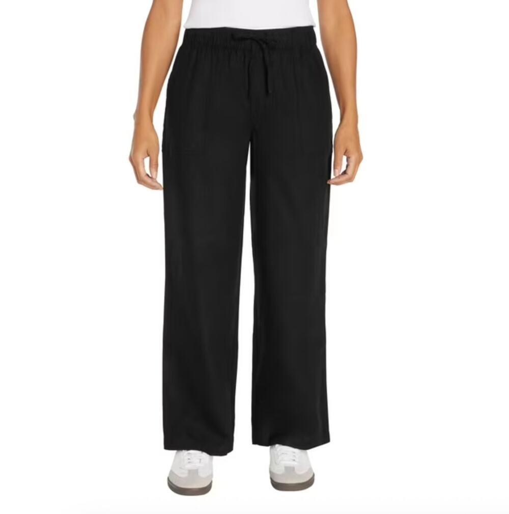 Gap Black Linen Blend Wide Leg Pants Size S / GP007936